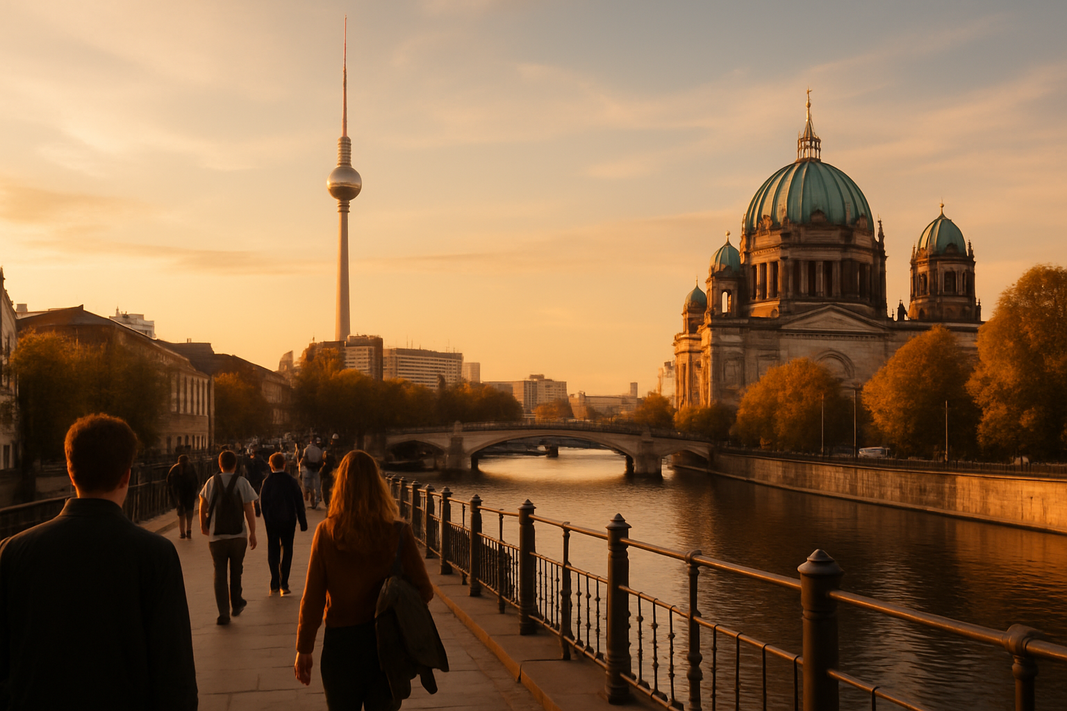 Brama Brandenburska w Berlinie wieczorem podczas weekendowego zwiedzania